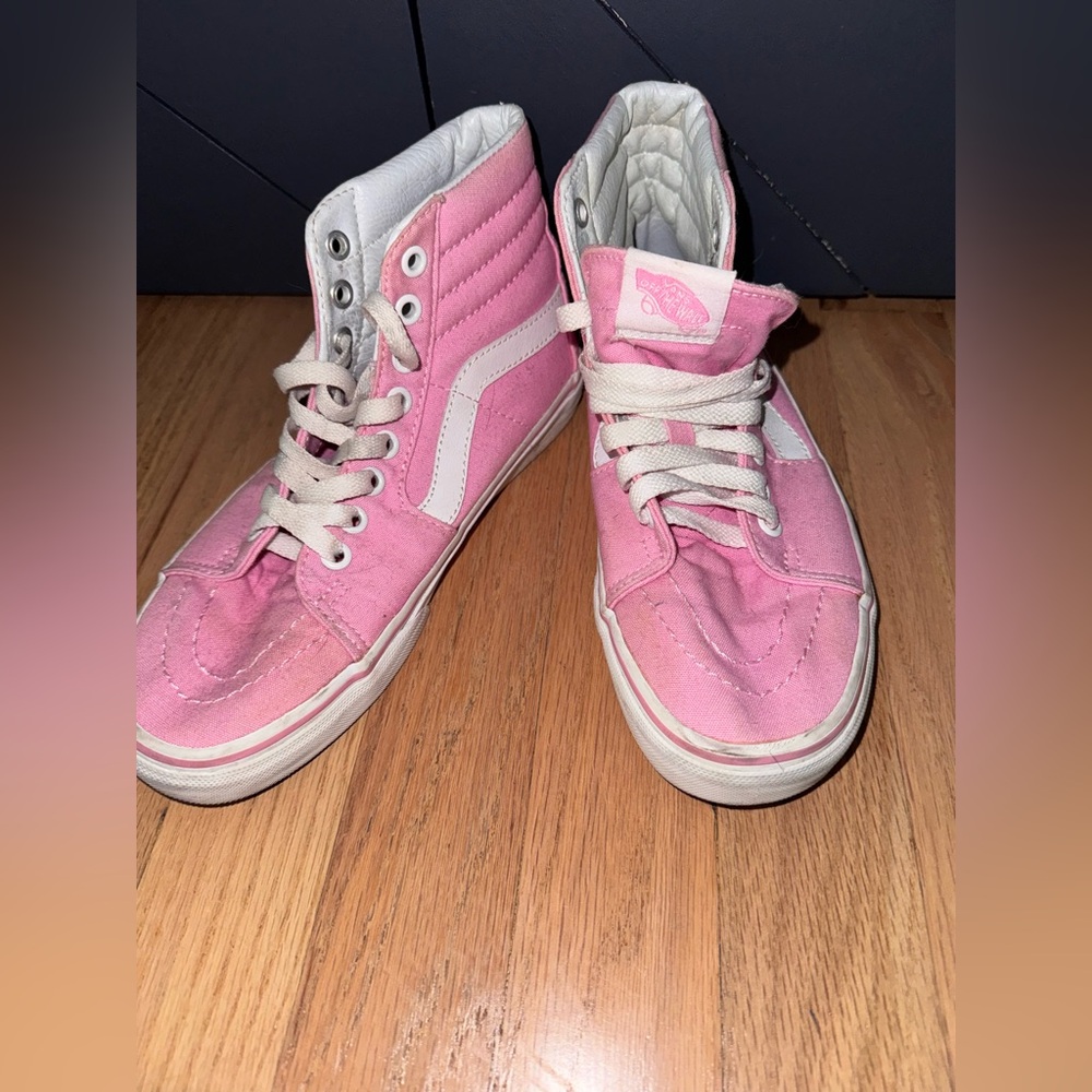 Vans SK8-Hi Canvas Skateboarding Shoes Pink Sz 6 Womens